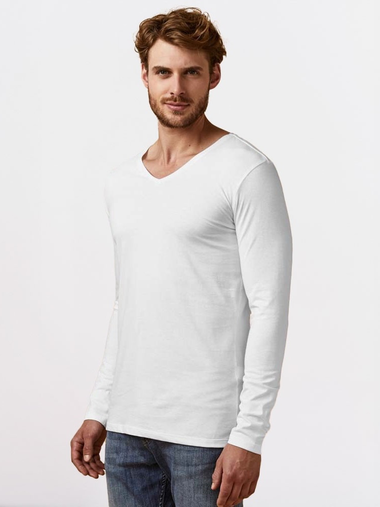Męski Long Sleeve V-Neck Promodoro 1460