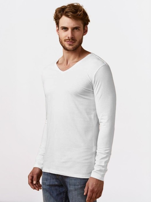 Męski Long Sleeve V-Neck Promodoro 1460