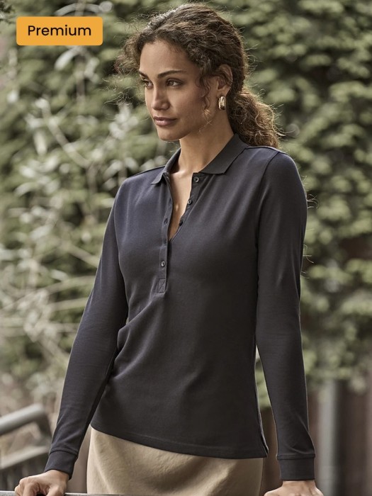 Damskie polo z długim rękawem Luxury Stretch 146