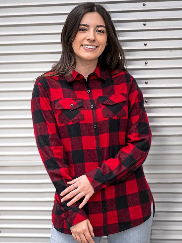 Ladies´ Woven Plaid Flannel Shirt 5210