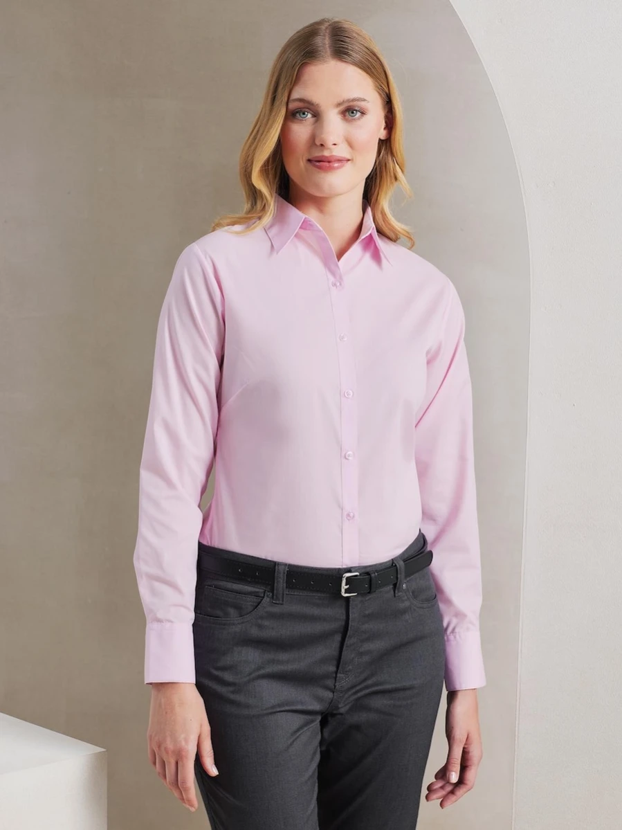 Women's Long Sleeve Poplin Blouse PR300
