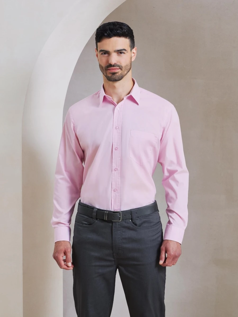 Men's Long Sleeve Poplin Shirt PR200