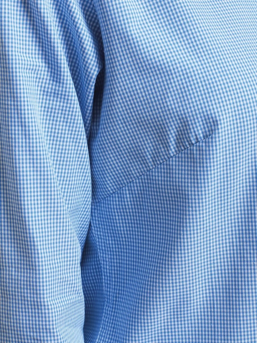 Women´s Microcheck (Gingham) Long Sleeve Cotton Shirt PR320