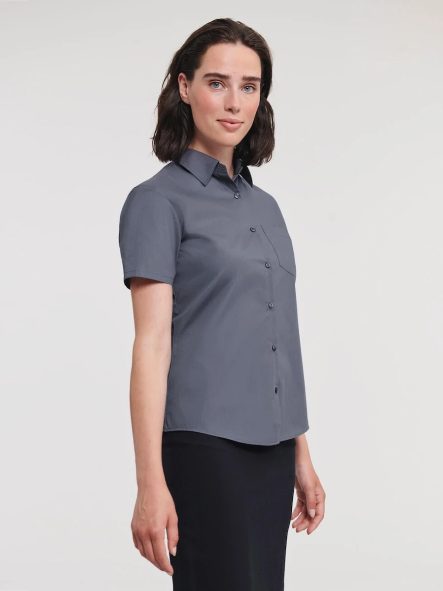 Ladies' Short Sleeve Classic Polycotton Poplin Shirt R-935F-0