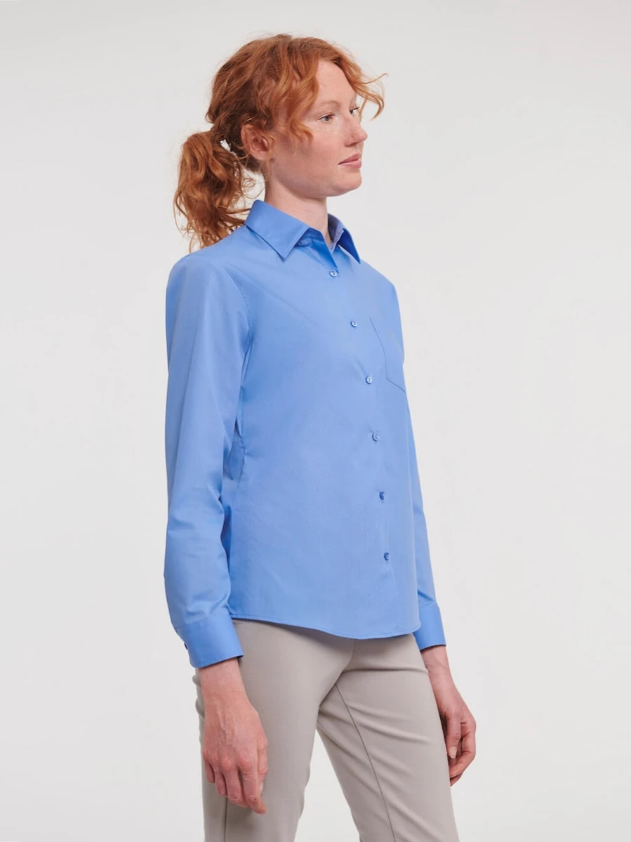 Ladies' Long Sleeve Classic Polycotton Poplin Shirt R-934F-0