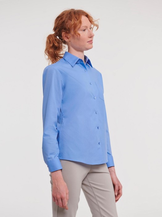 Ladies' Long Sleeve Classic Polycotton Poplin Shirt R-934F-0