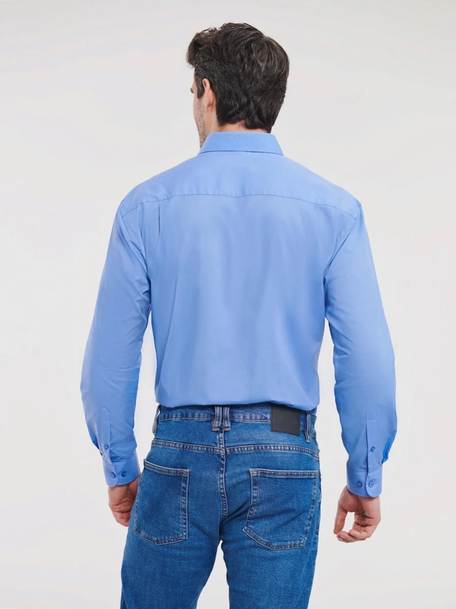 Men's Long Sleeve Classic Polycotton Poplin Shirt R-934M-0