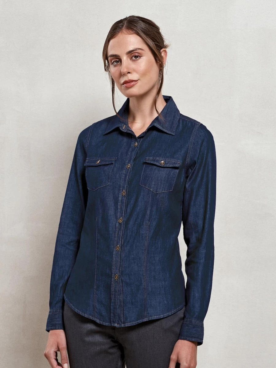 Women's Jeans Stitch Denim Shirt PR322