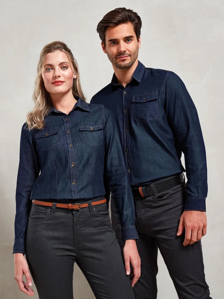 Women's Jeans Stitch Denim Shirt PR322