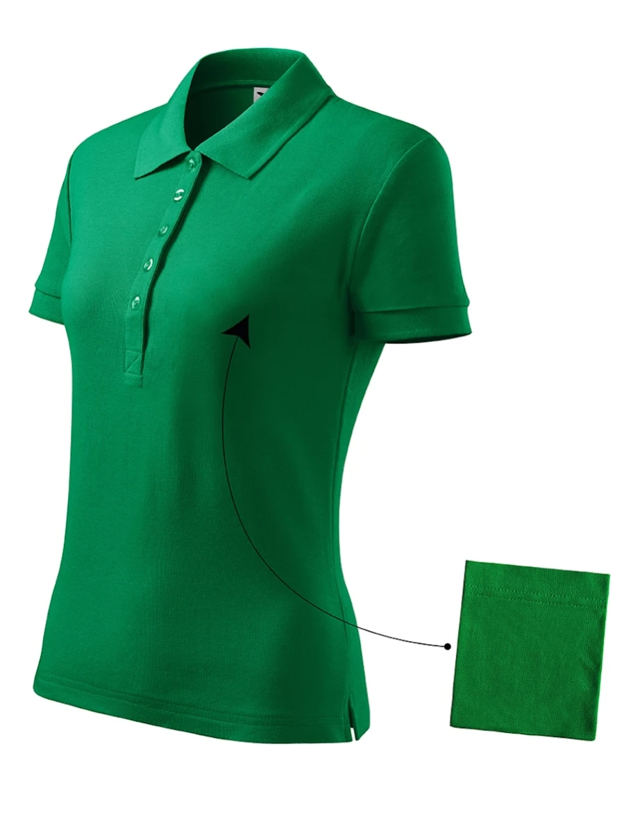 Damska koszulka Polo Malfini Cotton 213 (Zieleń trawy)