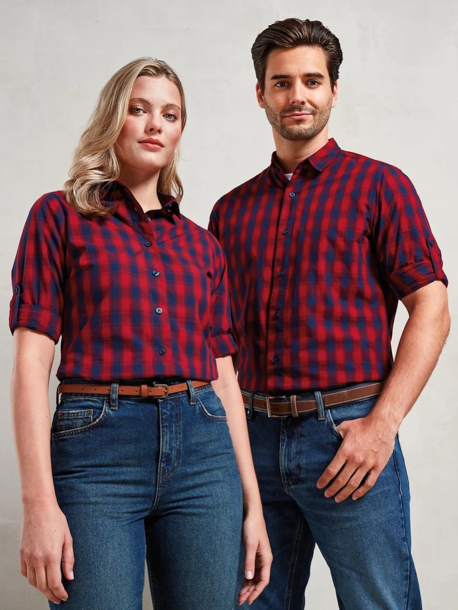 Damska koszula w kratę Premier Workwear Mulligan PR350
