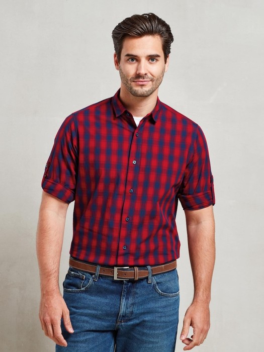 Męska koszula w kratę Premier Workwear Mulligan PR250
