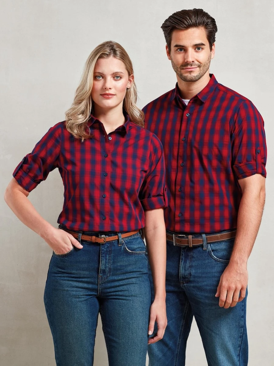 Męska koszula w kratę Premier Workwear Mulligan PR250