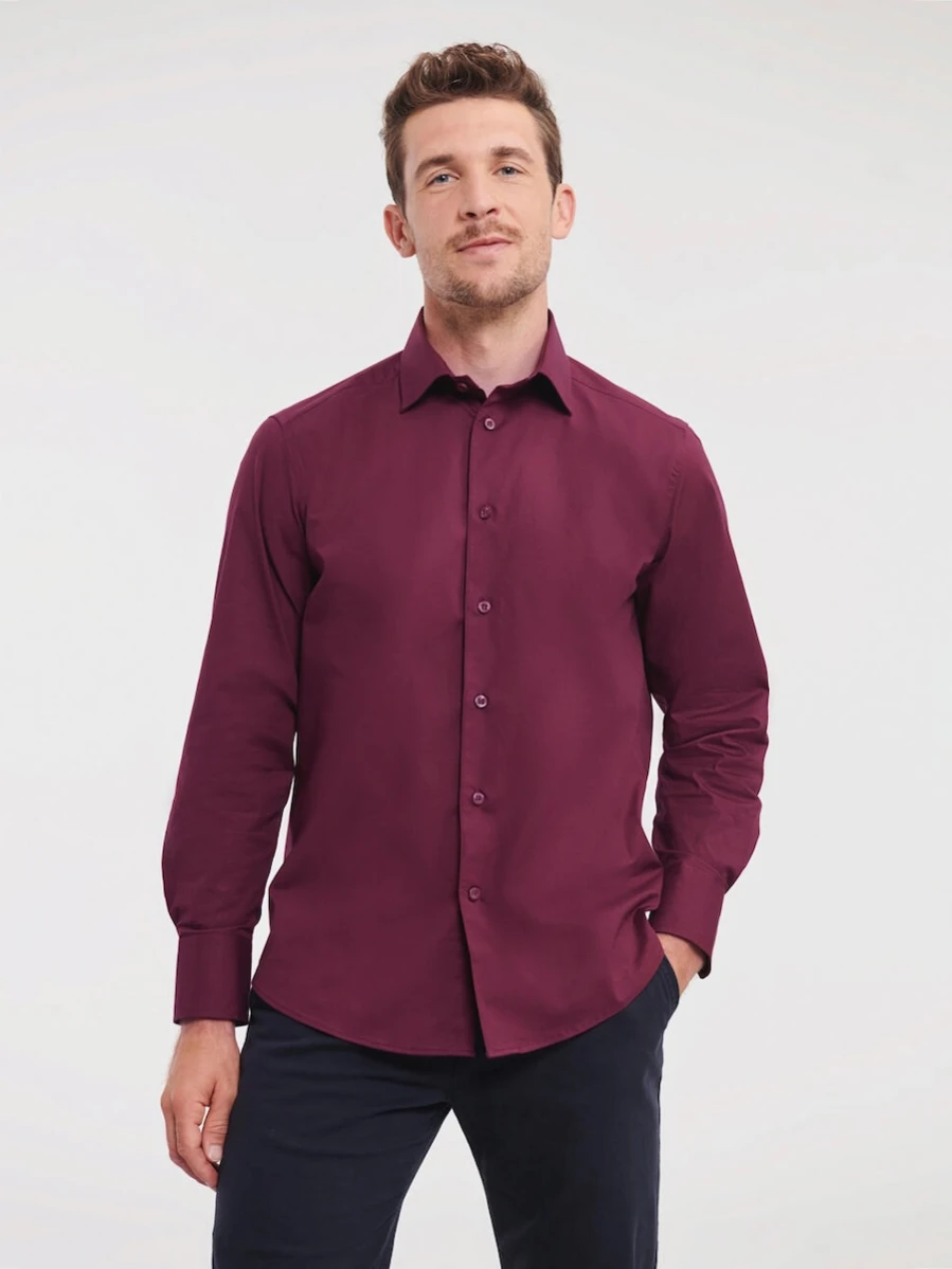 Męska koszula Russell Long Sleeve Fitted Stretch Shirt R-946M (port)
