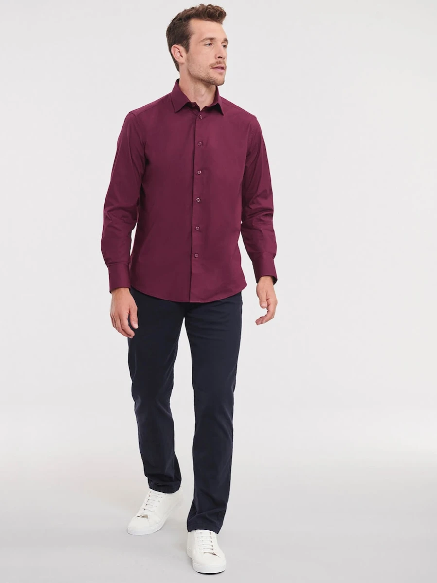 Męska koszula Russell Long Sleeve Fitted Stretch Shirt R-946M (port)