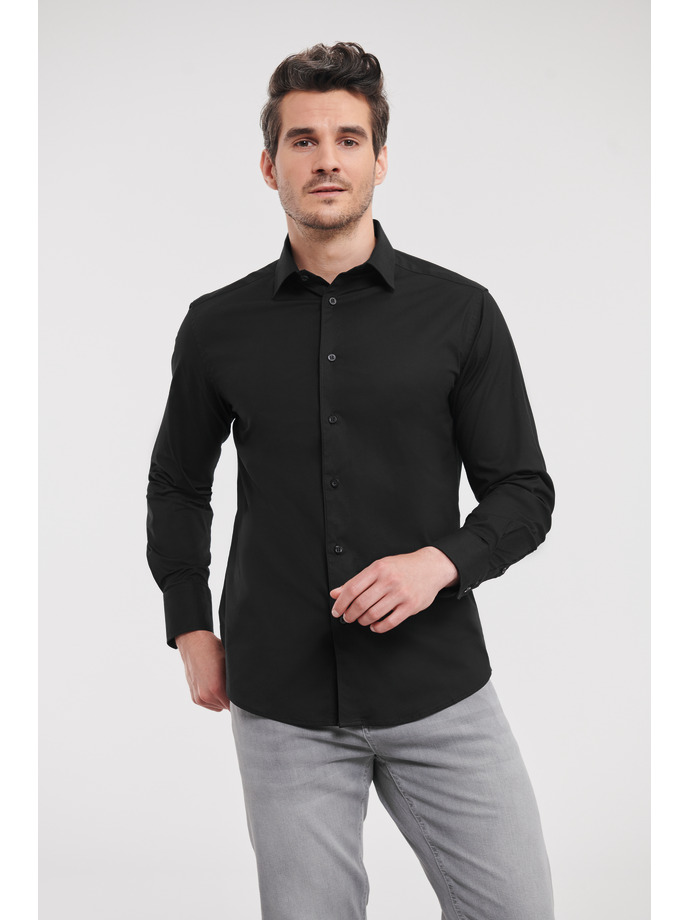 Męska koszula Russell Long Sleeve Fitted Stretch Shirt R-946M (black)
