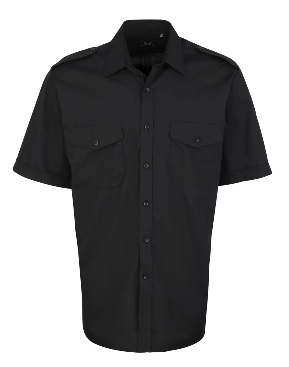 Pilot Shirt Short Sleeve PR212/Black