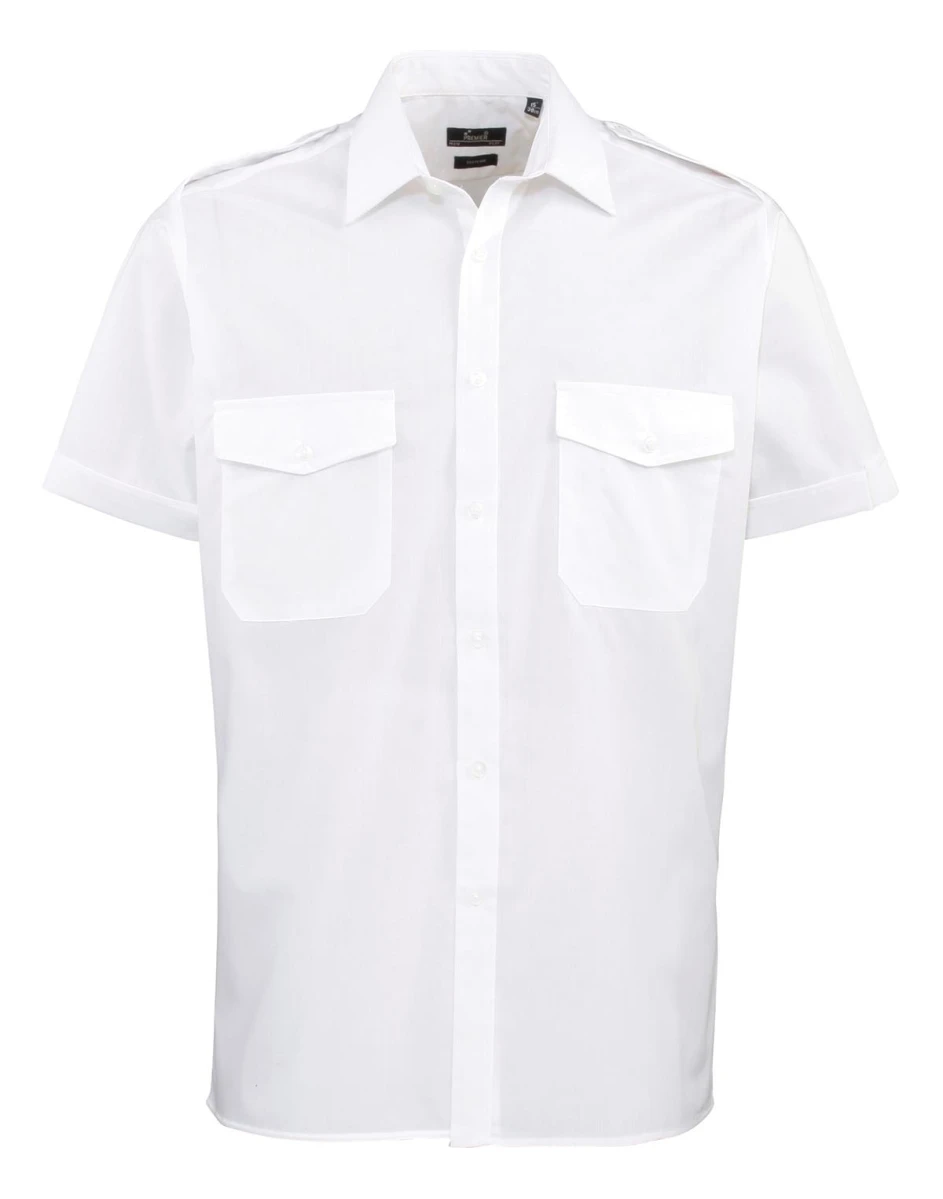 Pilot Shirt Short Sleeve PR212/White