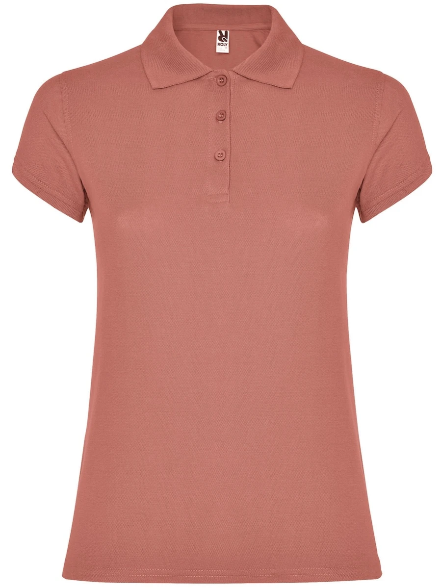Damska koszulka Polo Roly Star 6634-Pale Red