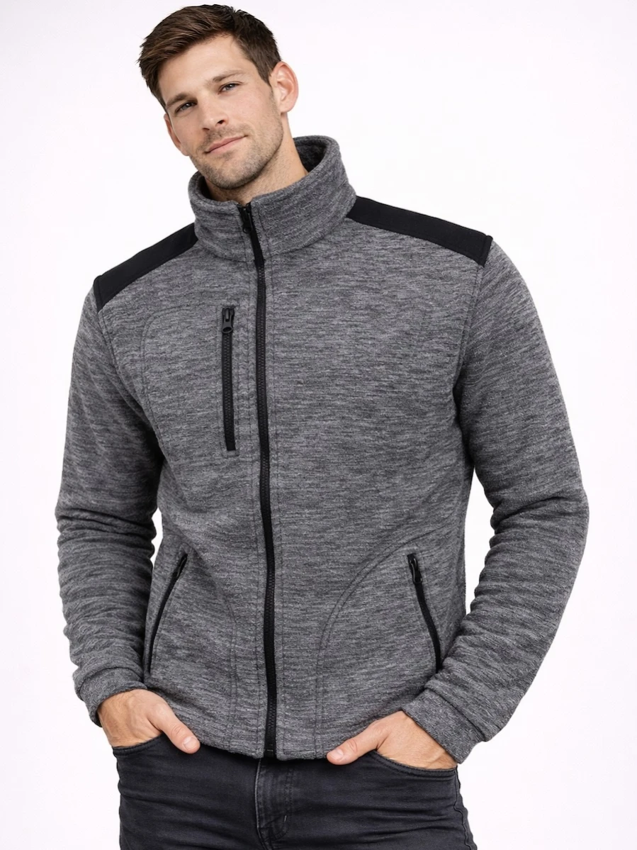 Polar unisex JHK FLRA340 - Grey Melange/Black