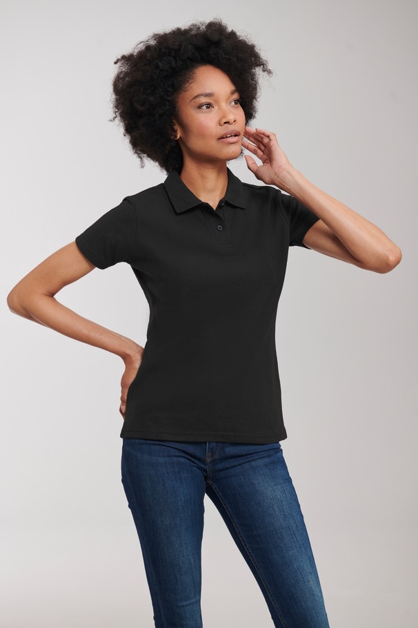 Classic Polycotton Polo Russell R-539F-0/Black