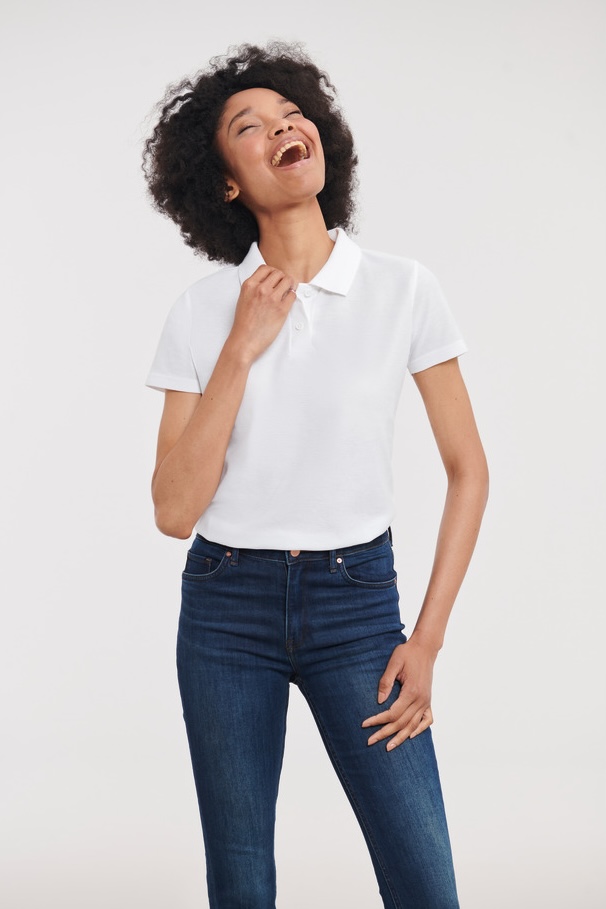 Classic Polycotton Polo Russell R-539F-0/White