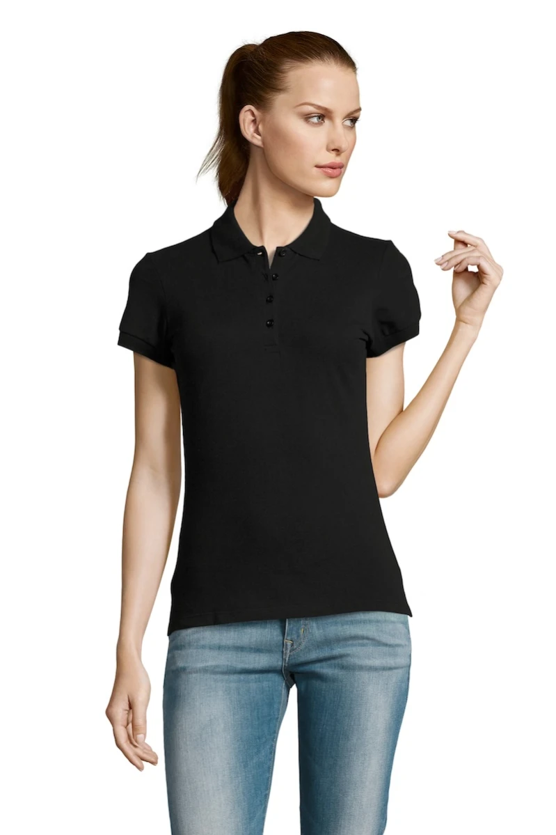 Damska koszulka Polo Passion 11338/Black