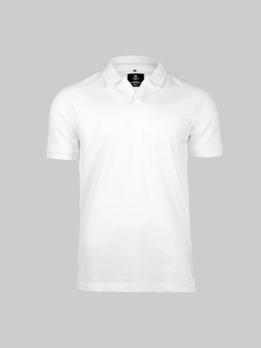 Harvard V-Neck Men Polo (White)