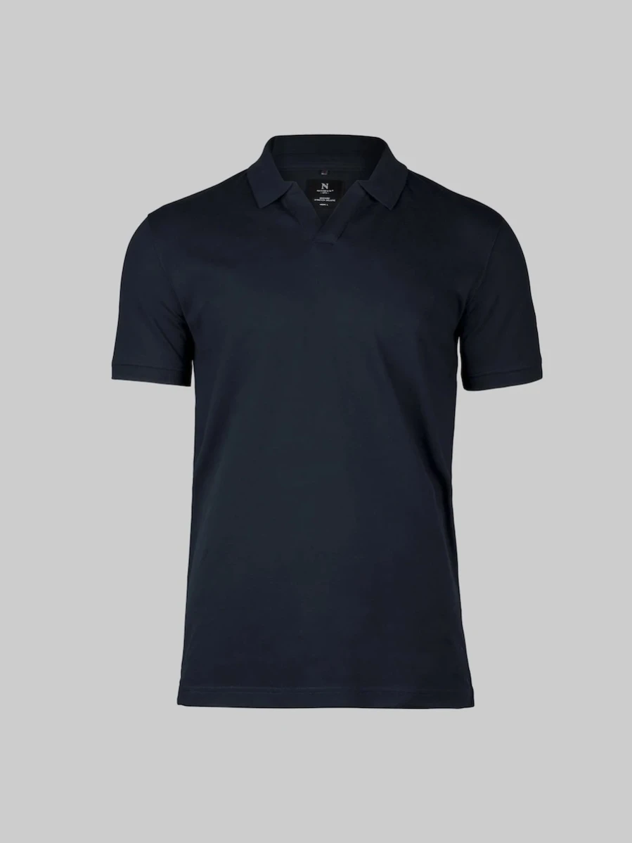 Harvard V-Neck Men Polo (Dark Navy)