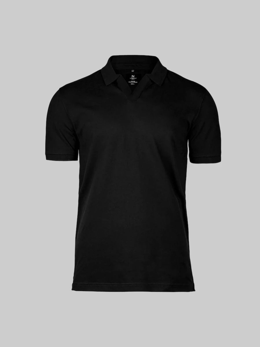 Harvard V-Neck Men Polo (Black)