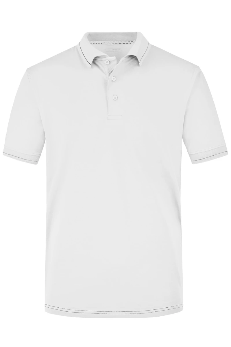 Męska koszulka Polo Elastic JN569 White/Black