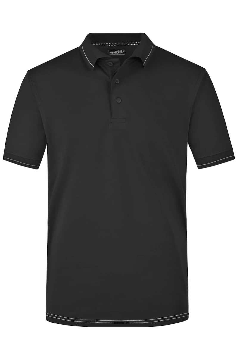 Męska koszulka Polo Elastic JN569 Black/White
