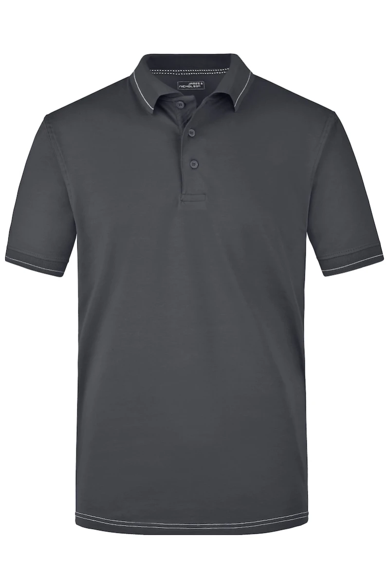 Męska koszulka Polo Elastic JN569 Graphite/White