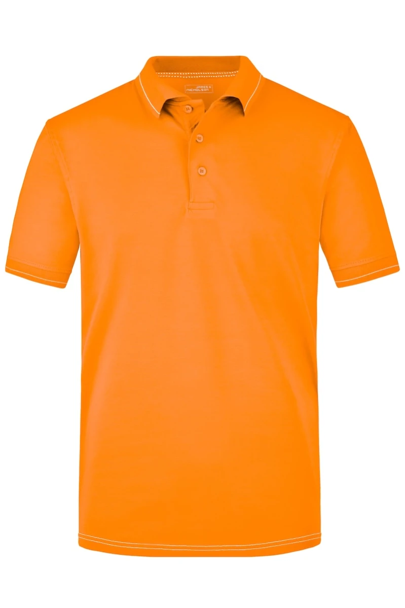 Męska koszulka Polo Elastic JN569 Orange/White