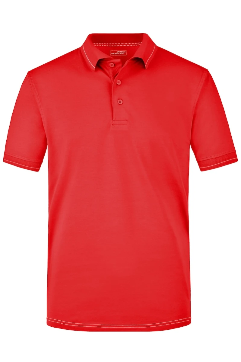 Męska koszulka Polo Elastic JN569 Red/White