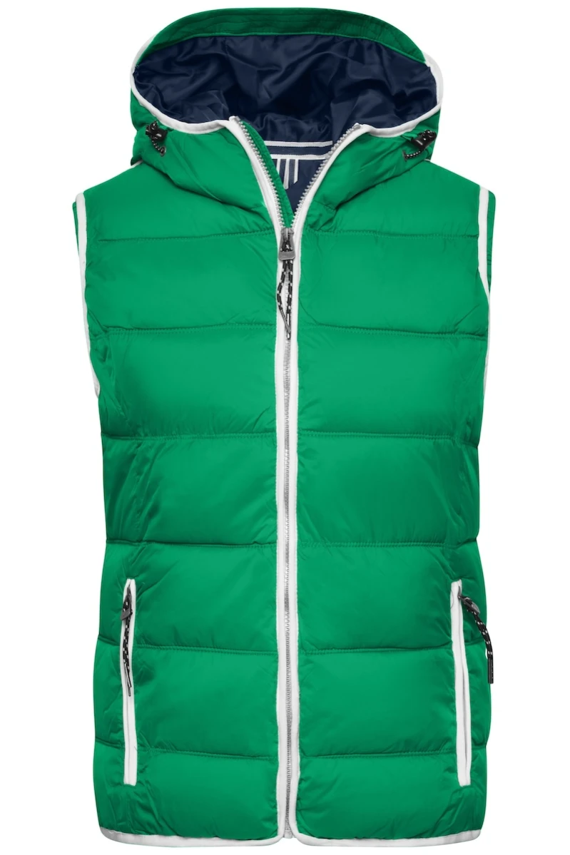 Damski bezrękawnik Maritime Vest JN1075 Irish Green/White