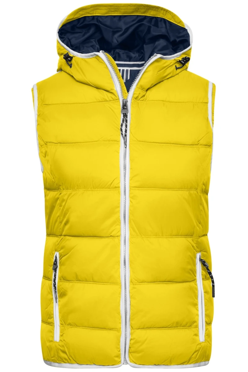 Damski bezrękawnik Maritime Vest JN1075 Sun Yellow/White