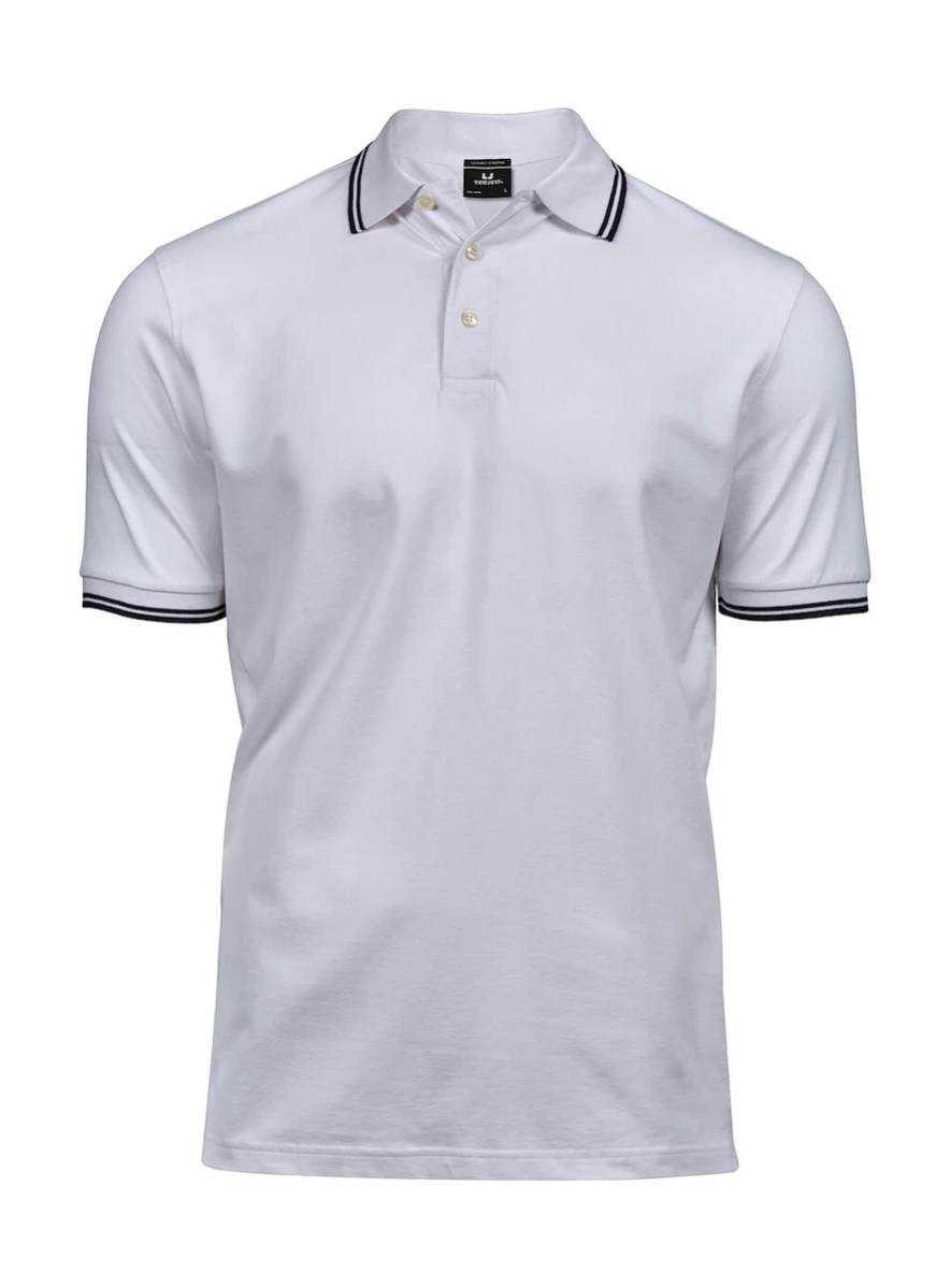 Koszulka Polo Tee Jays Luxury Stripe 1407 White/Navy