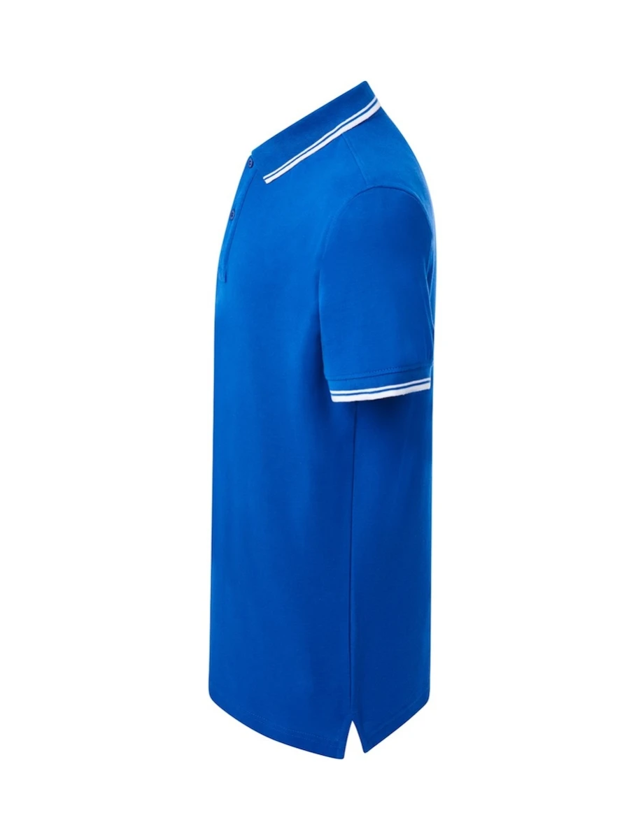 Koszulka Polo JHK Contrast PORA210 Royal Blue/White