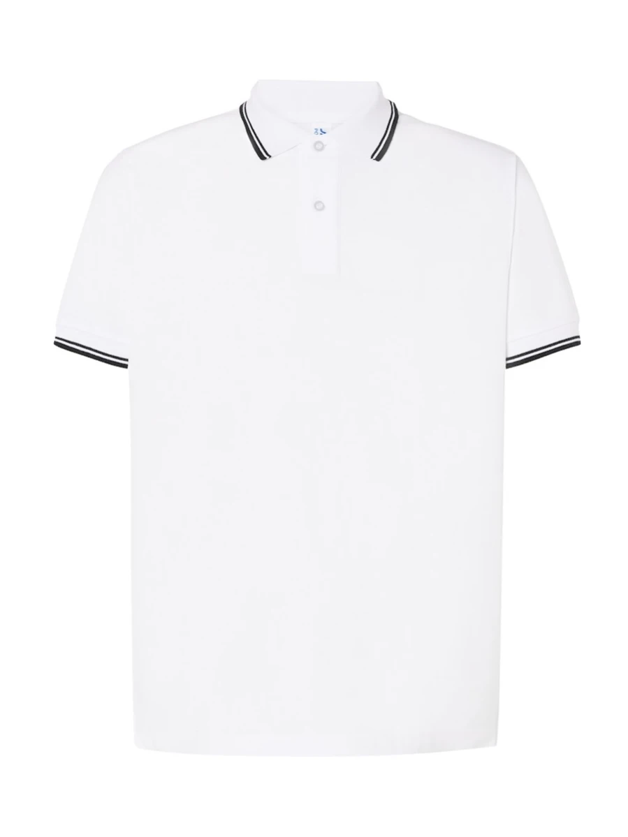 Koszulka Polo JHK Contrast PORA210 White/Black