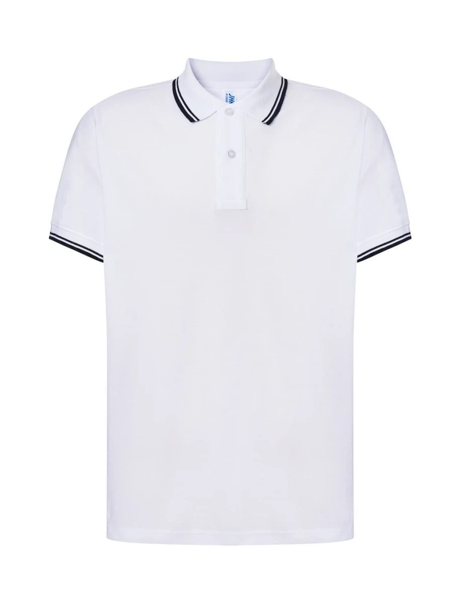 Koszulka Polo JHK Contrast PORA210 White/Navy