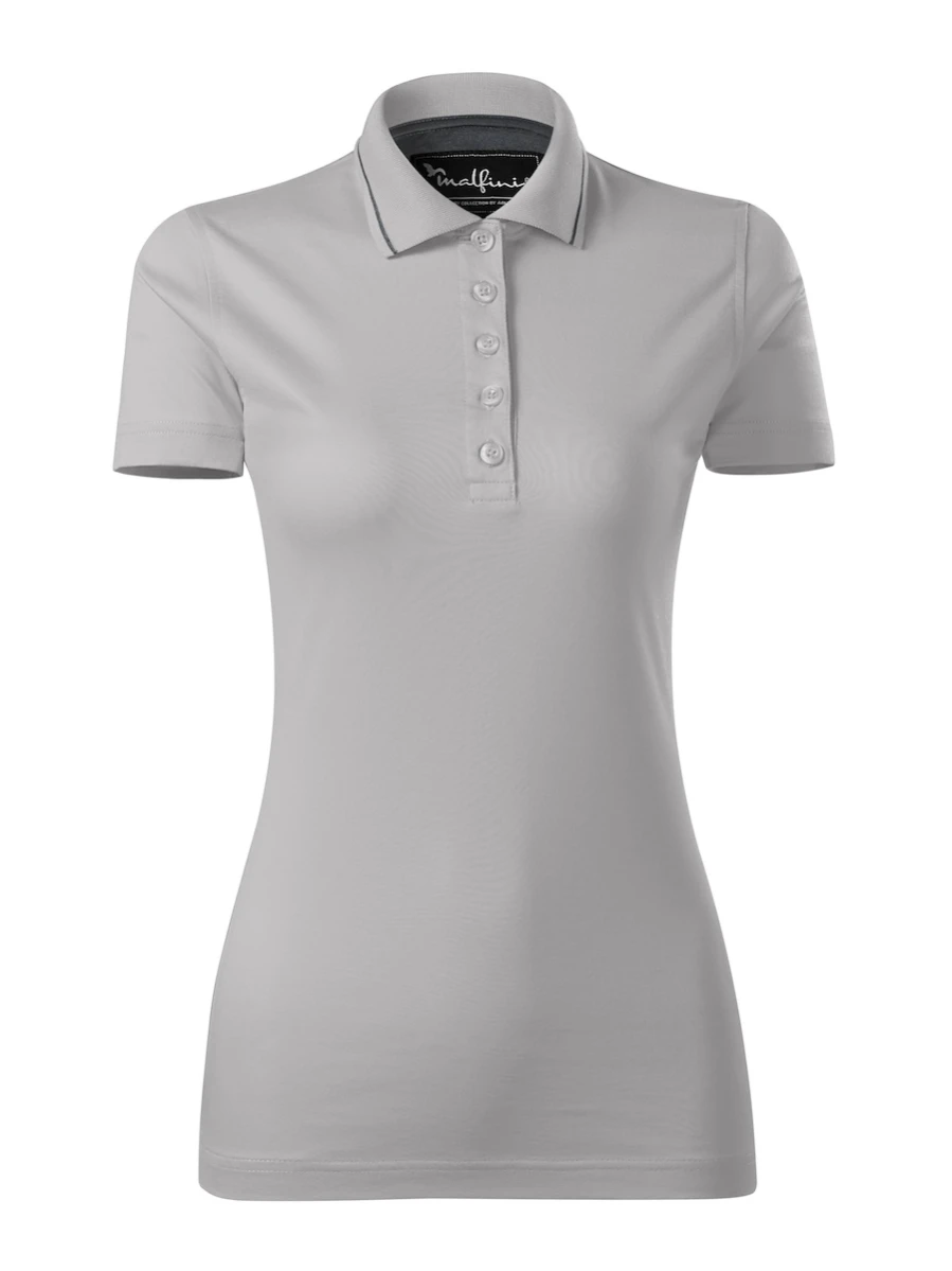 Damska koszulka Polo Malfini Grand 269 Silver Gray