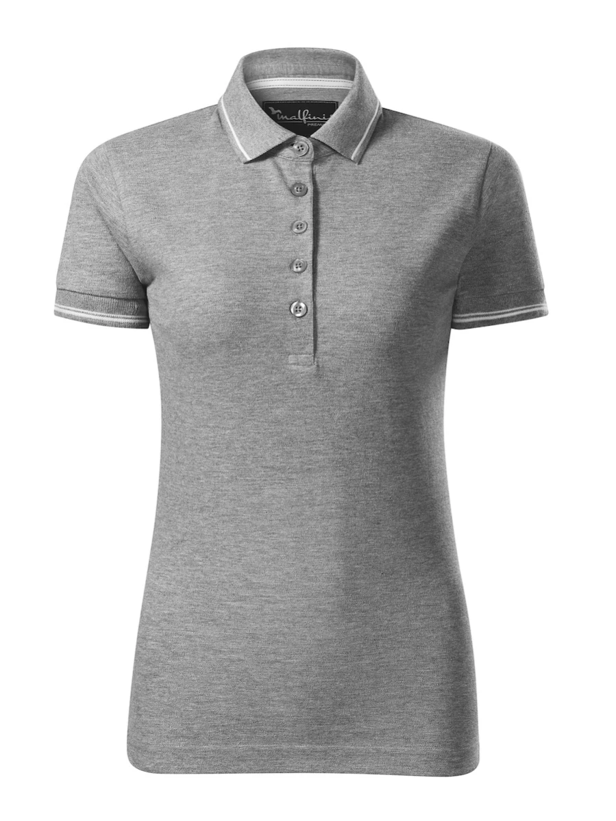 Damskie Polo Malfini Perfection Plain 253 Ciemnoszary Melanż