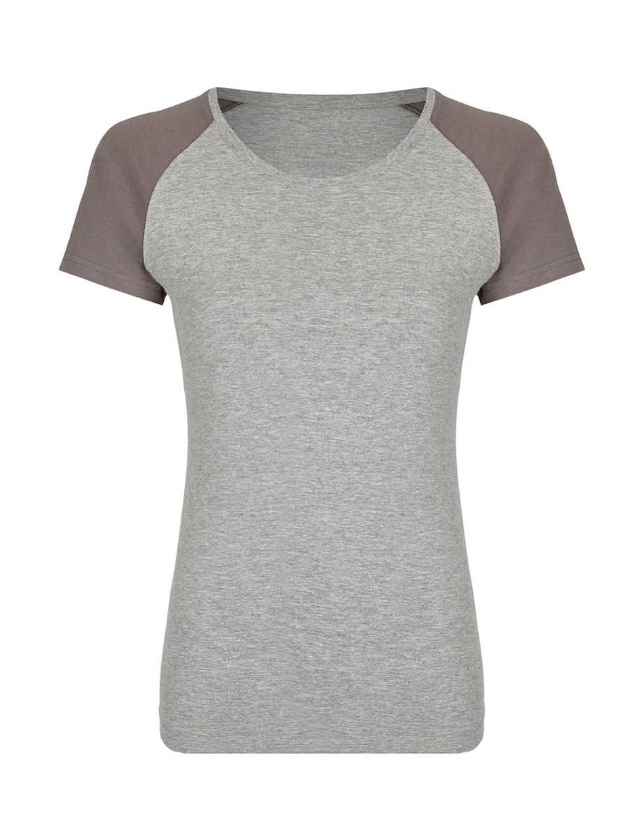 Damska koszulka My Mate MY120 Heather Grey/Grey Solid