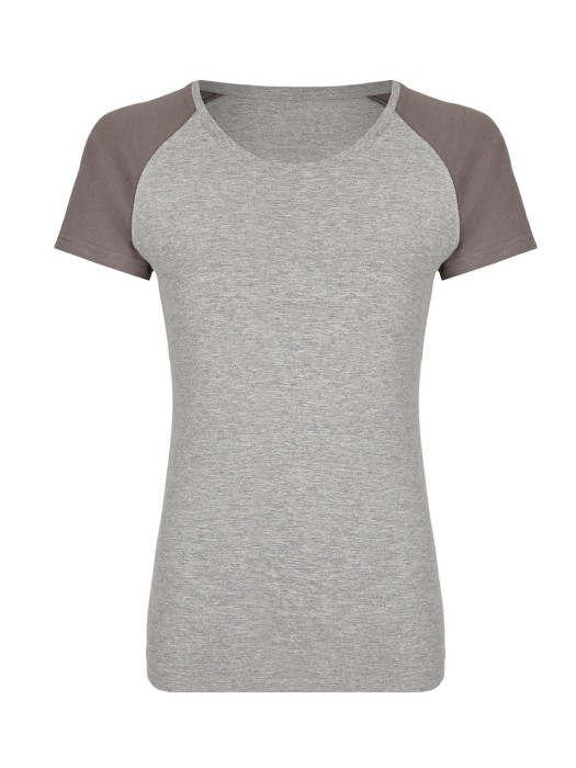 Damska koszulka My Mate MY120 Heather Grey/Grey Solid