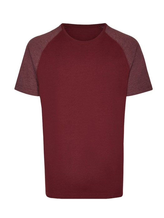 Męska koszulka My Mate MY110 Burgundy/Heather Burgundy