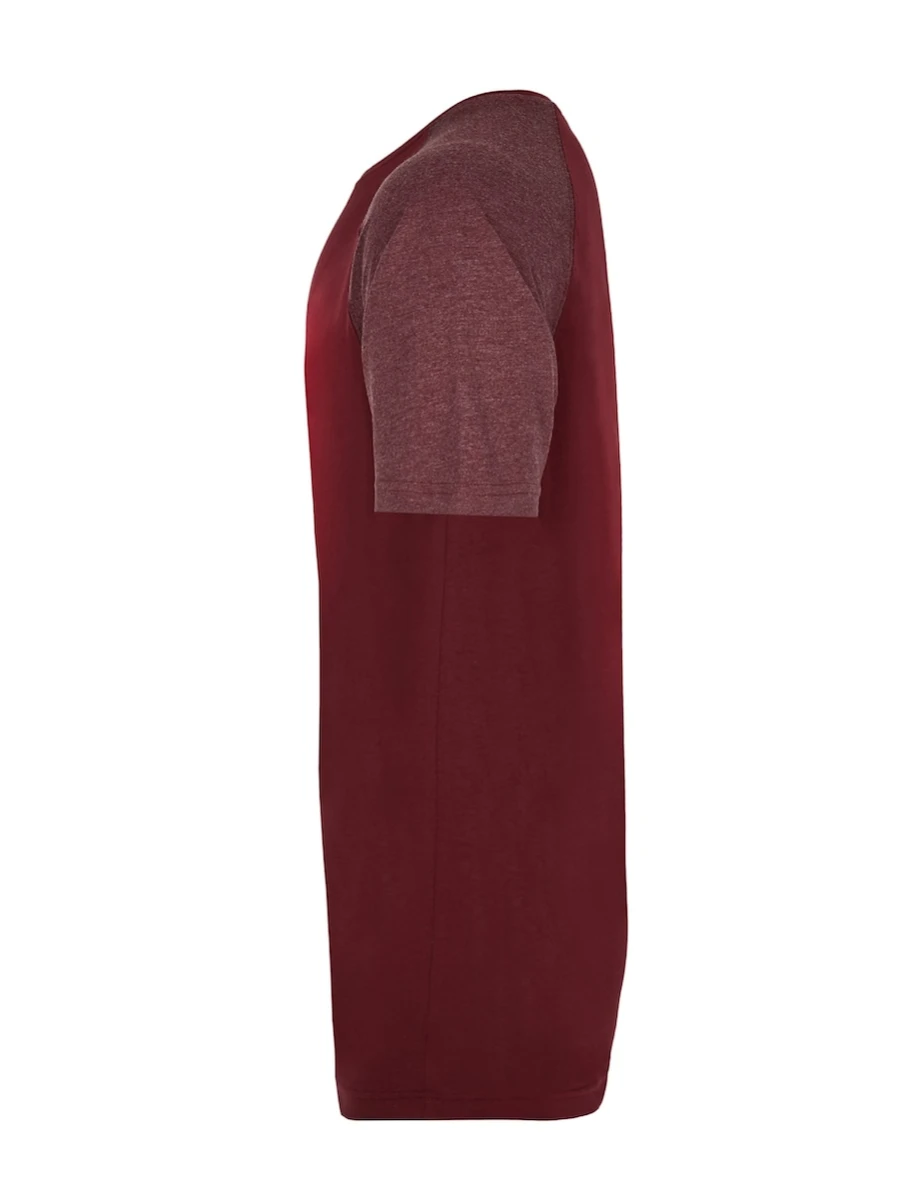 Męska koszulka My Mate MY110 Burgundy/Heather Burgundy