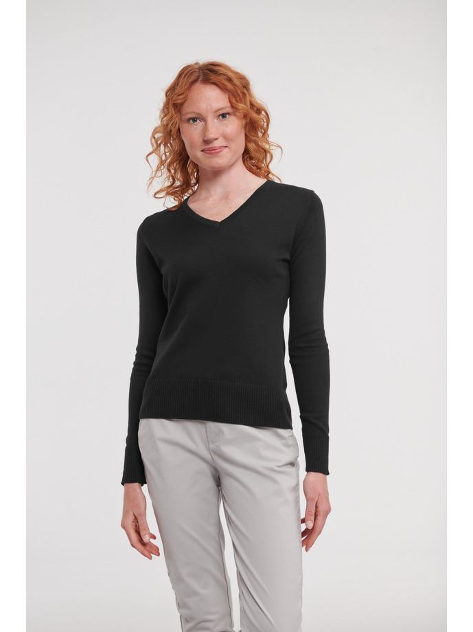 Sweter damski Russell v-neck R-710F-0 Black
