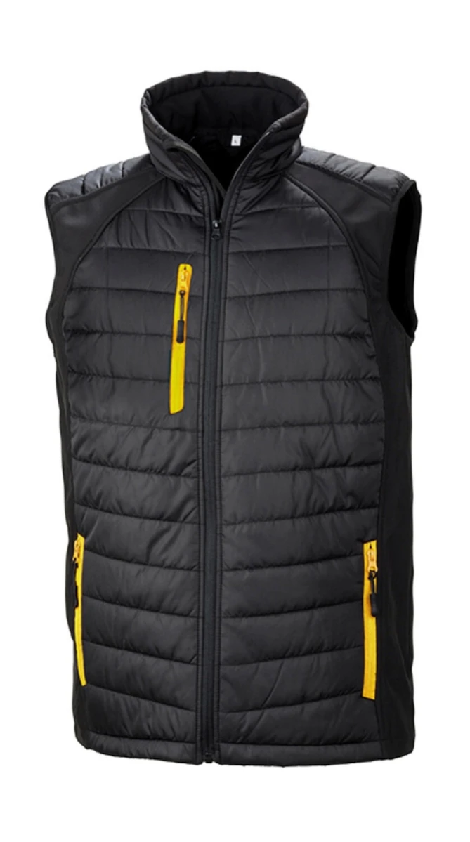 Kamizelka Softshell Padded Compass R238X Black/Yellow
