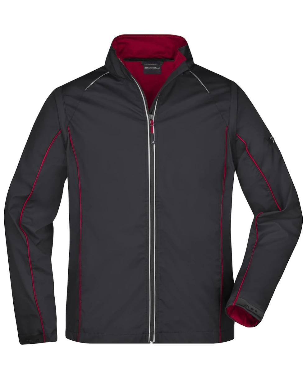 Softshell Daiber z odpinanymi rękawami JN1122 (Black/Red)